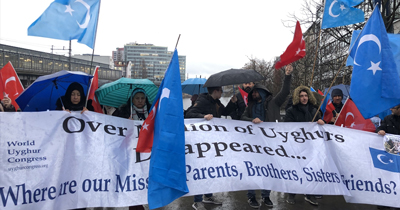 Berlin'de Çin’e yönelik protesto eylemi