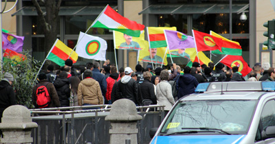 Köln'de PKK yandaşları kamu televizyonunu işgale kalkıştı