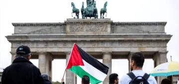 Filistinliler Berlin'de İsrail‘i protesto ettiler Filistinliler Berlin'de İsrail‘i protesto ettiler