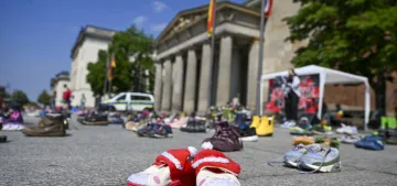 İsrail’in saldırılarında öldürülen Gazzeli çocuklar için Berlin’de özel etkinlik